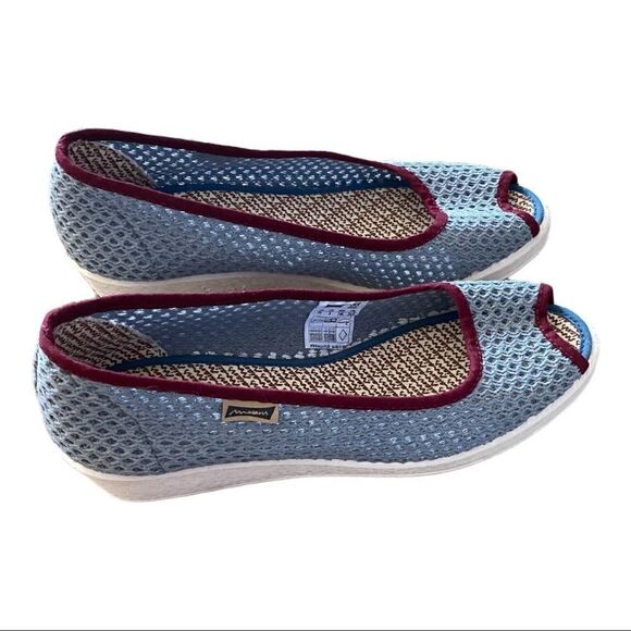 Maians | Handmade INES REJILLA – INDIGO Peep Toe Wedge Slip Ons  | 7.5 - Picture 6 of 10